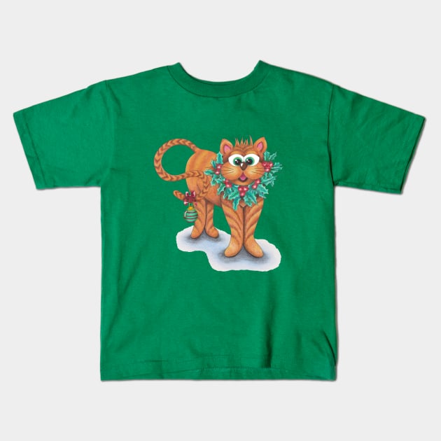 FELINE Festive! Kids T-Shirt by TJWArtisticCreations